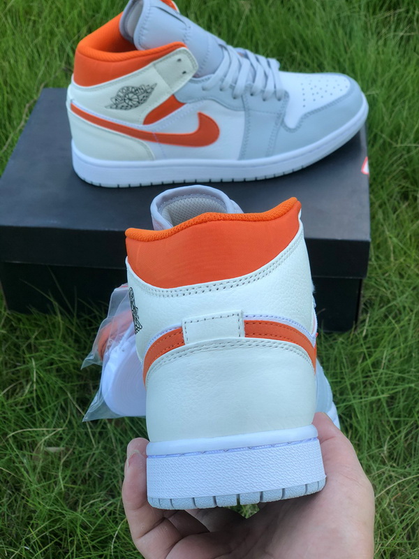 Authentic Air Jordan 1 Mid Starfish Orange