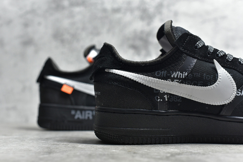 Authentic OFF-WHITE x Nike Air Force 1 Low Black