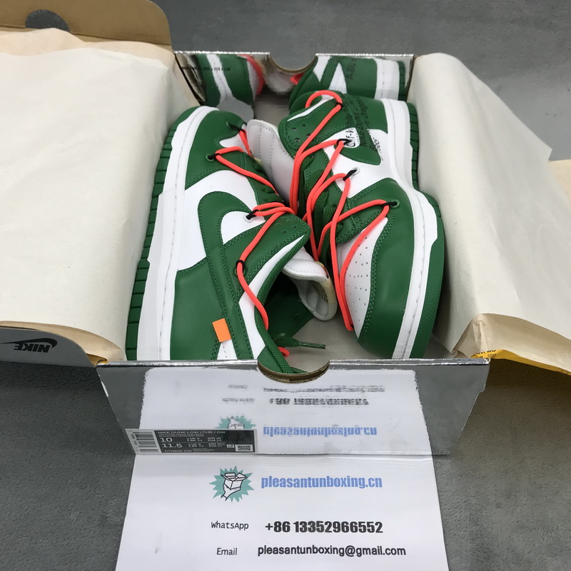 Authentic OFF-WHITE x Nike Dunk Green 