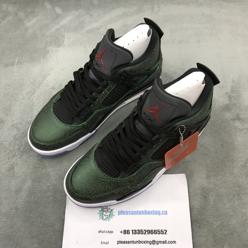 Authentic Air Jordan 4 Lake Green 