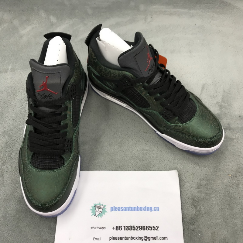 Authentic Air Jordan 4 Lake Green 