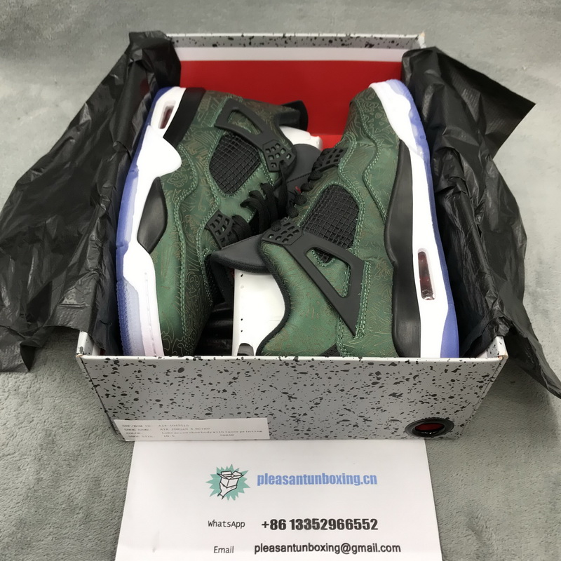 Authentic Air Jordan 4 Lake Green 