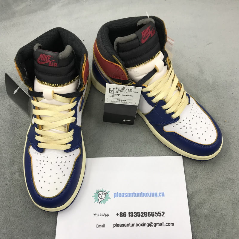 Authentic Air Jordan 1 x Union Los Angeles Blue Toe