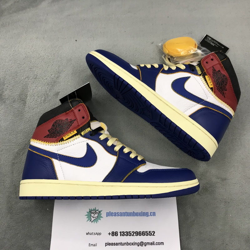 Authentic Air Jordan 1 x Union Los Angeles Blue Toe