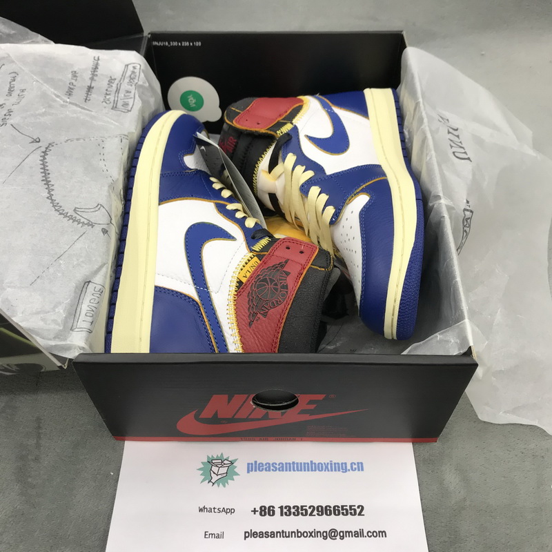 Authentic Air Jordan 1 x Union Los Angeles Blue Toe