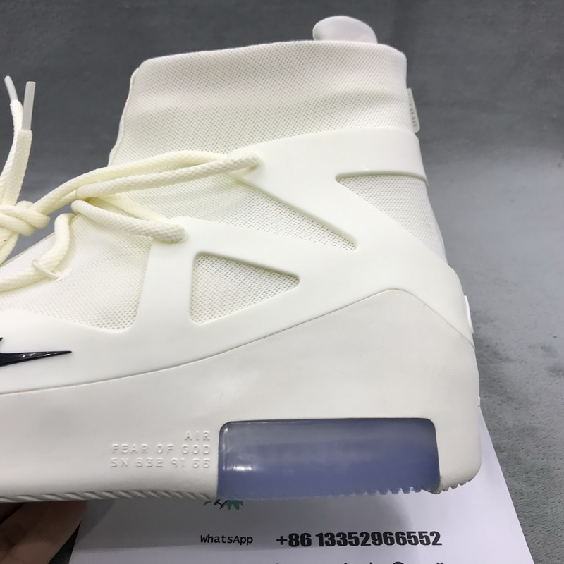 Authentic Nike Air Fear Of God 1 Sail Black 