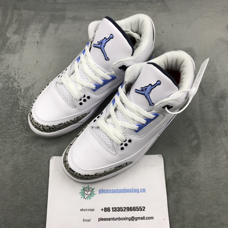 Authentic Air Jordan 3 “UNC” 2020