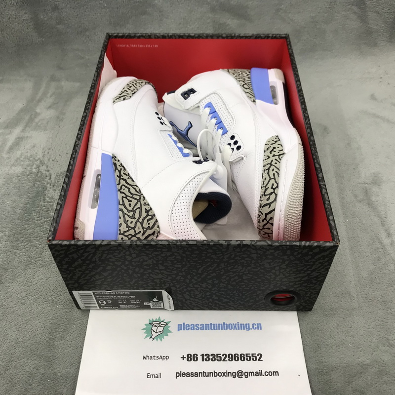 Authentic Air Jordan 3 “UNC” 2020