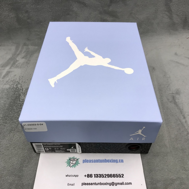 Authentic Air Jordan 3 “UNC” 2020