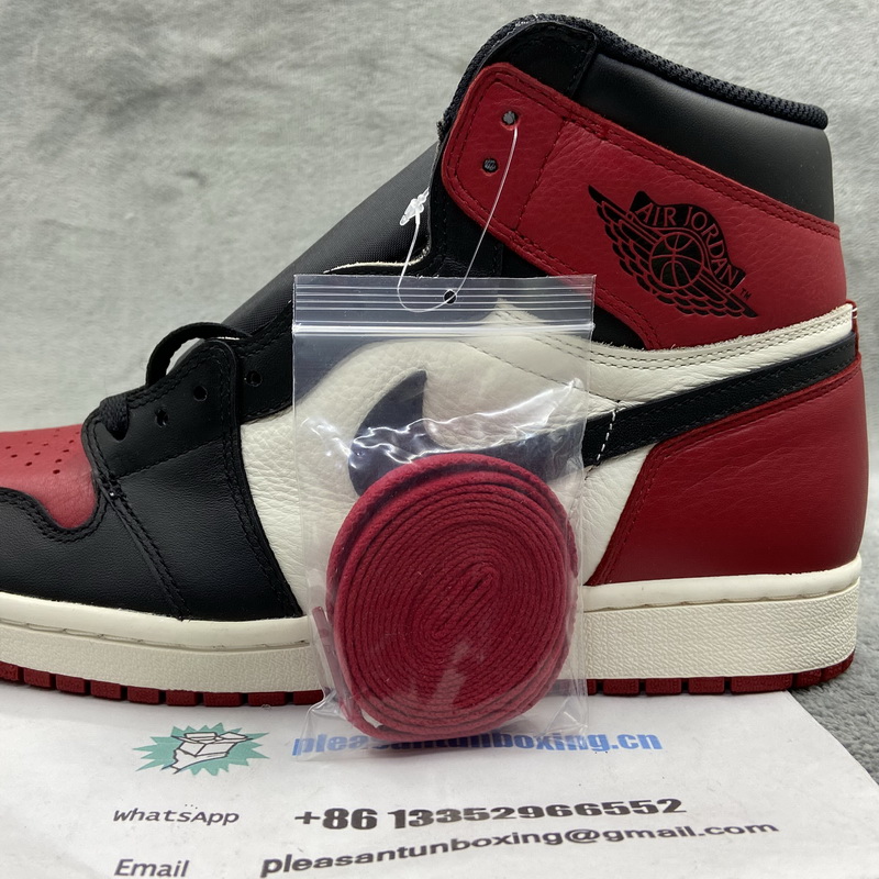 Authentic Air Jordan 1 Retro High OG “Bred Toe”