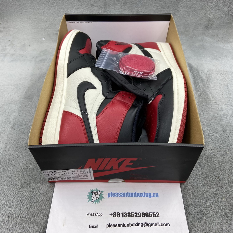 Authentic Air Jordan 1 Retro High OG “Bred Toe”