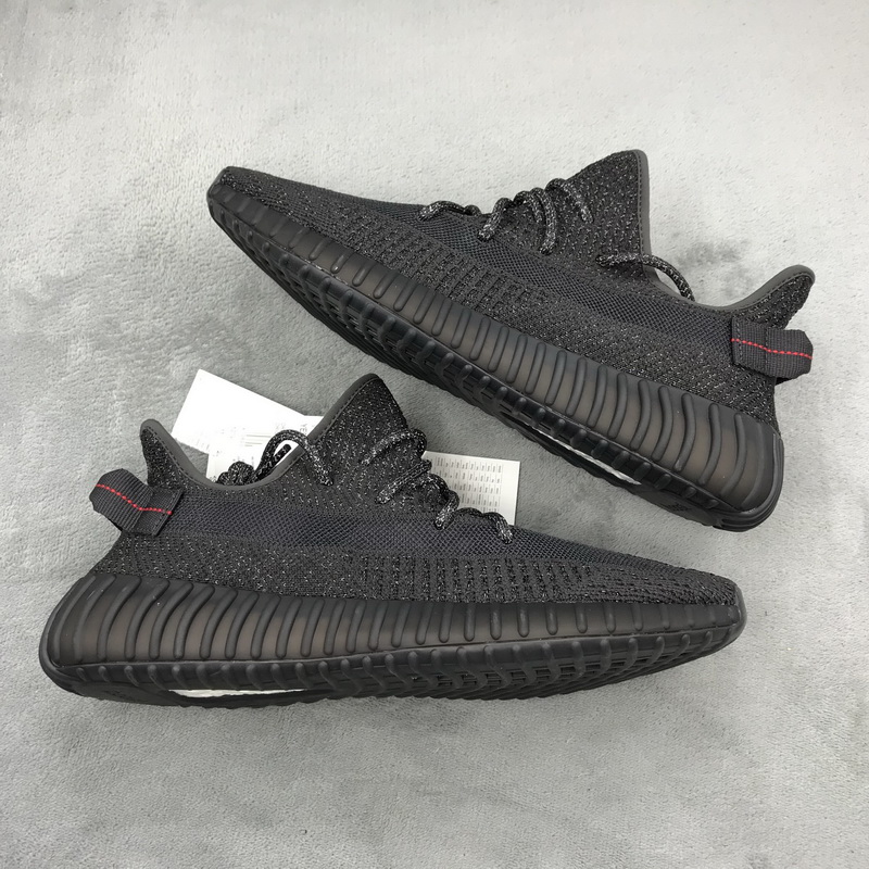 Authentic Yeezy 350 V2 Boost Black Static (full reflective) 