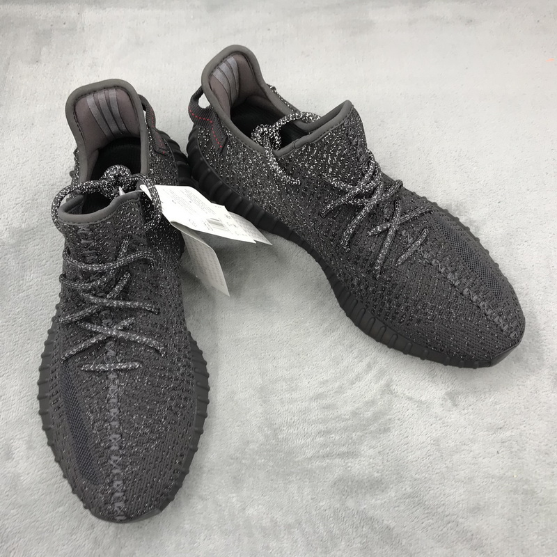 Authentic Yeezy 350 V2 Boost Black Static (full reflective) 