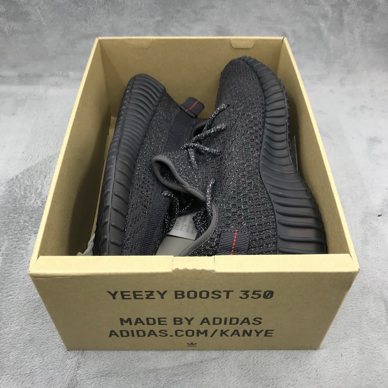 Authentic Yeezy 350 V2 Boost Black Static (full reflective) 