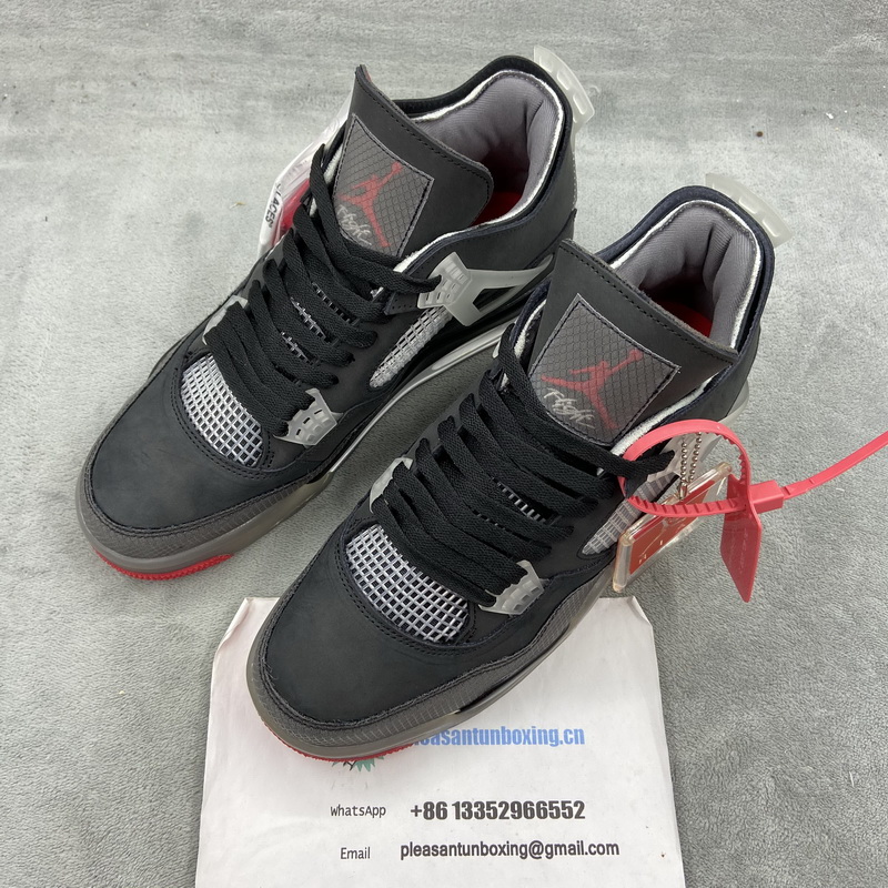 Authentic OFF WHITE x Air Jordan 4 “Bred”