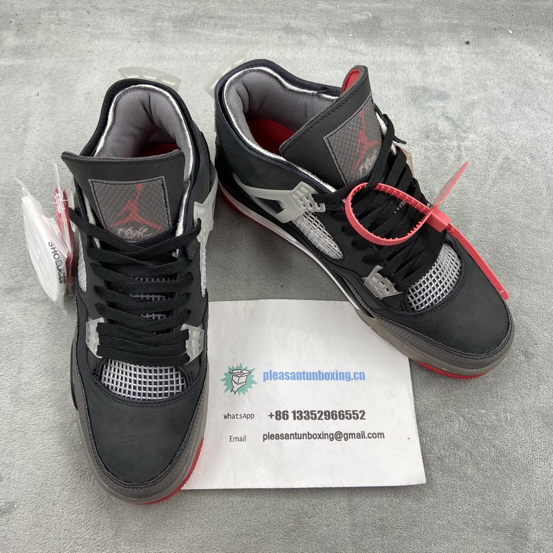 Authentic OFF WHITE x Air Jordan 4 “Bred”