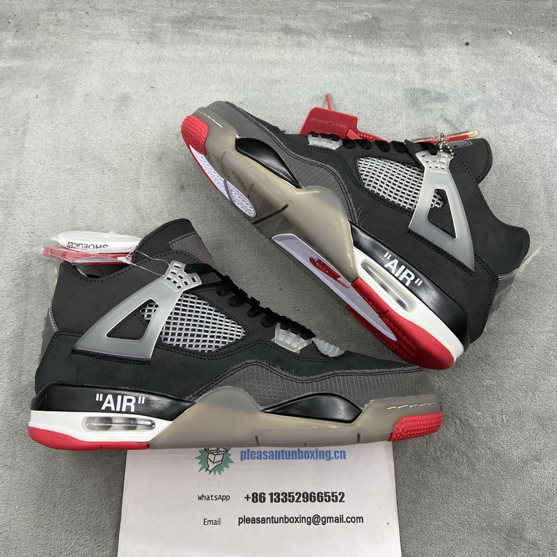 Authentic OFF WHITE x Air Jordan 4 “Bred”