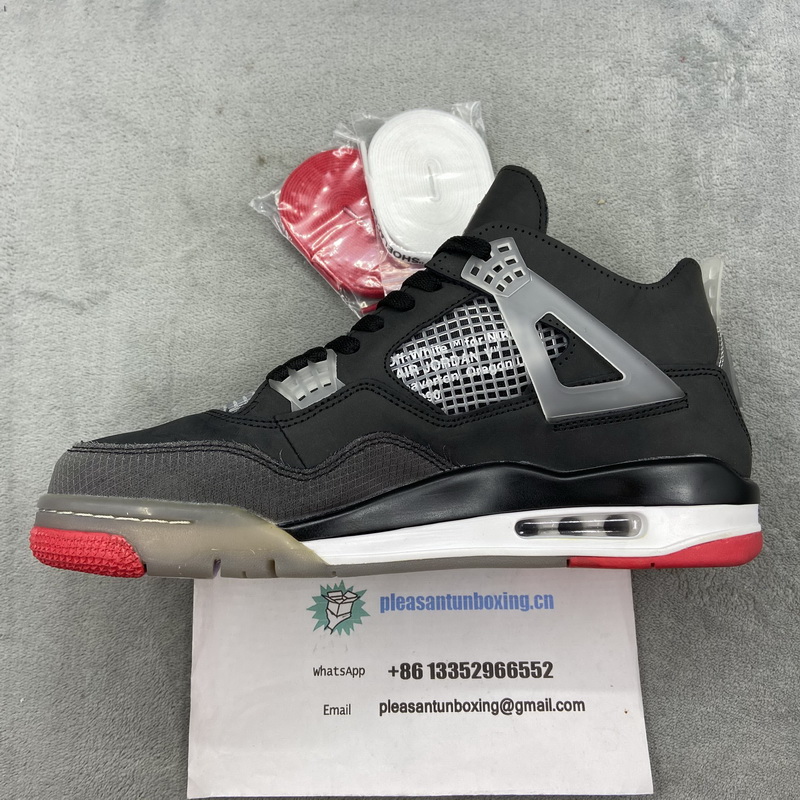 Authentic OFF WHITE x Air Jordan 4 “Bred”