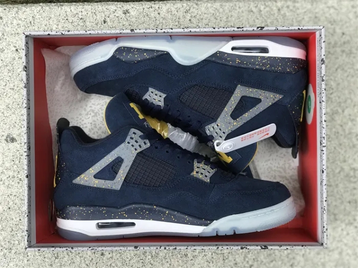 Authentic Air Jordan 4 PE Michigan 