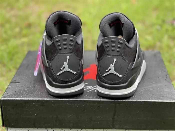 Authentic Air Jordan 4 “Black Canvas”