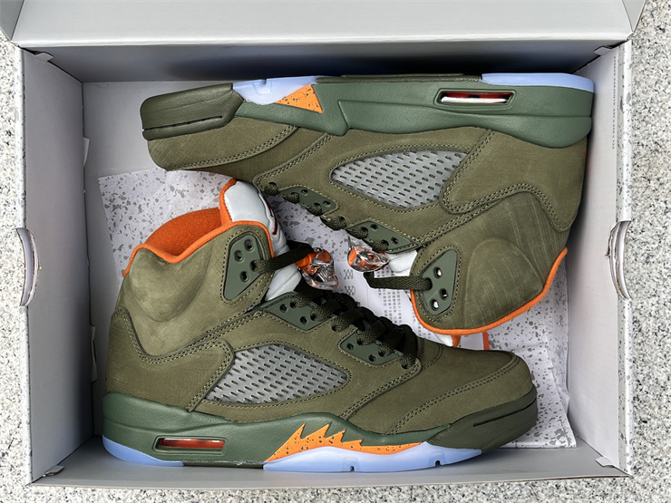 Authentic Air Jordan 5 Retro “Olive”