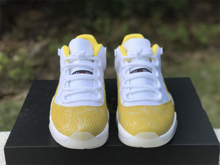 Authentic Air Jordan 11 Low “Yellow Snakeskin” 