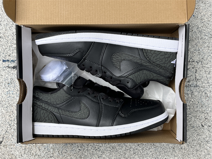 Authentic Air Jordan 1 Low “Black Elephant”