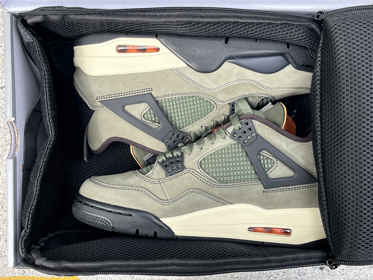 Authentic UNDEFEATED x Jordan Air Jordan 4 “Olive Canvas