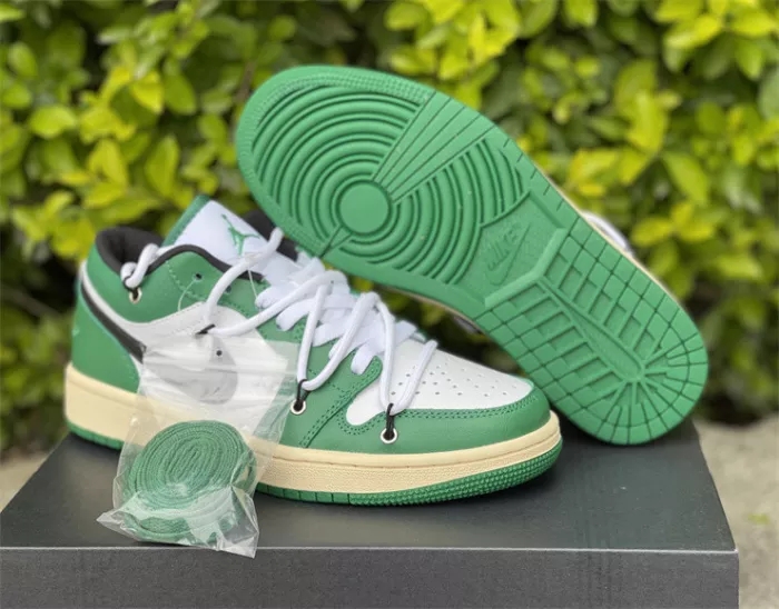 Authentic Air Jordan 1 Low White Green