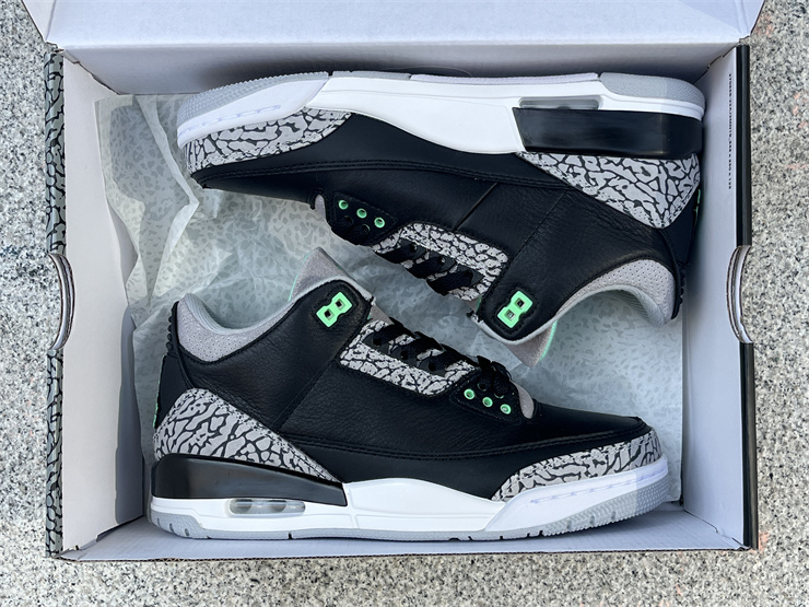 Authentic Air Jordan 3 “Green Glow”