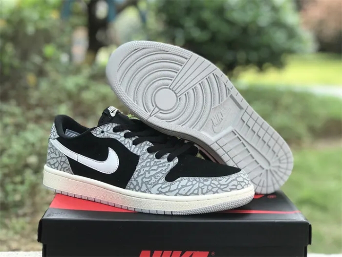 Authentic Air Jordan 1 Low OG “Black Cement” GS