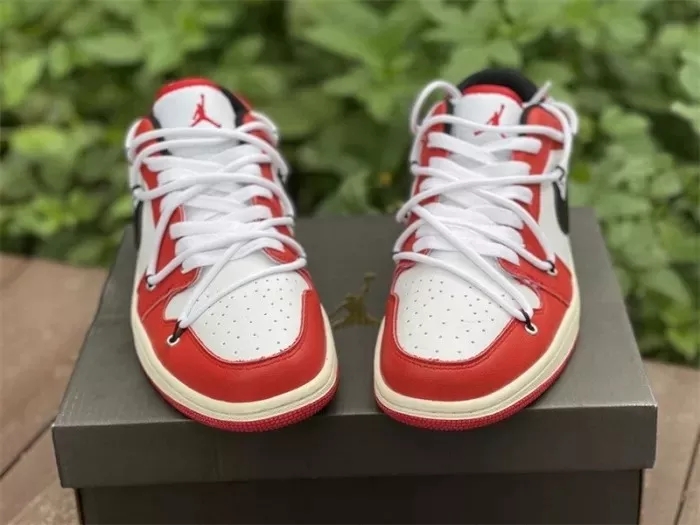 Authentic Air Jordan 1 Low Red White