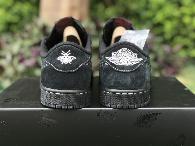 Authentic Travis Scott x Air Jordan 1 Low OG “Black Phantom”