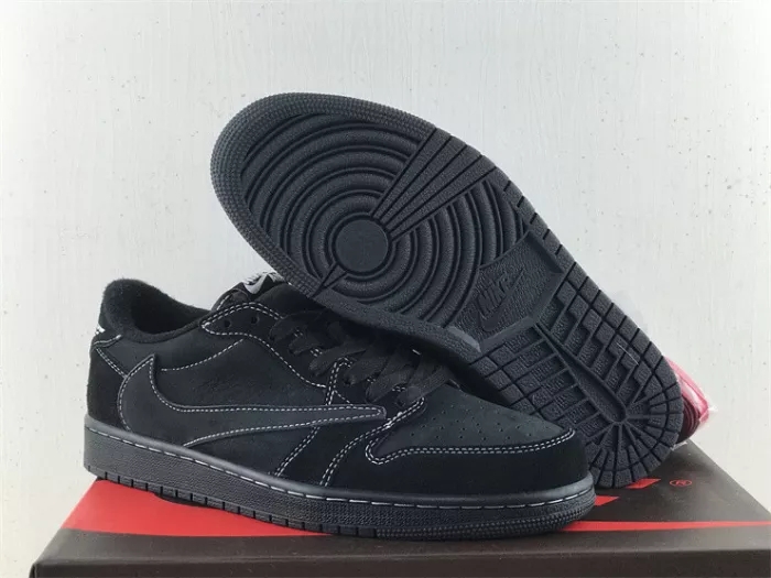 Authentic Travis Scott x Air Jordan 1 Low OG “Black Phantom”