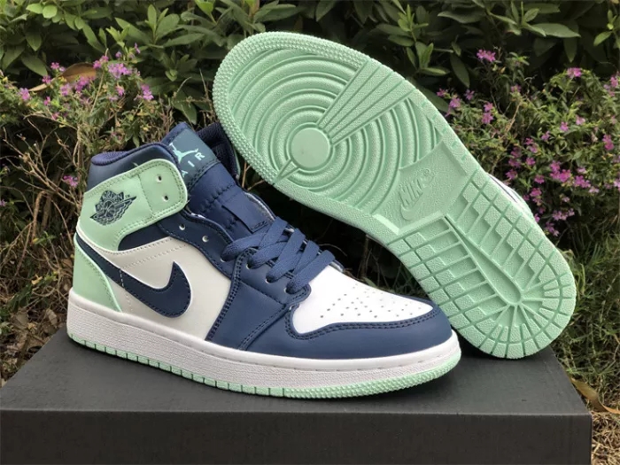 Authentic Air Jordan 1 Mid “Blue Mint”