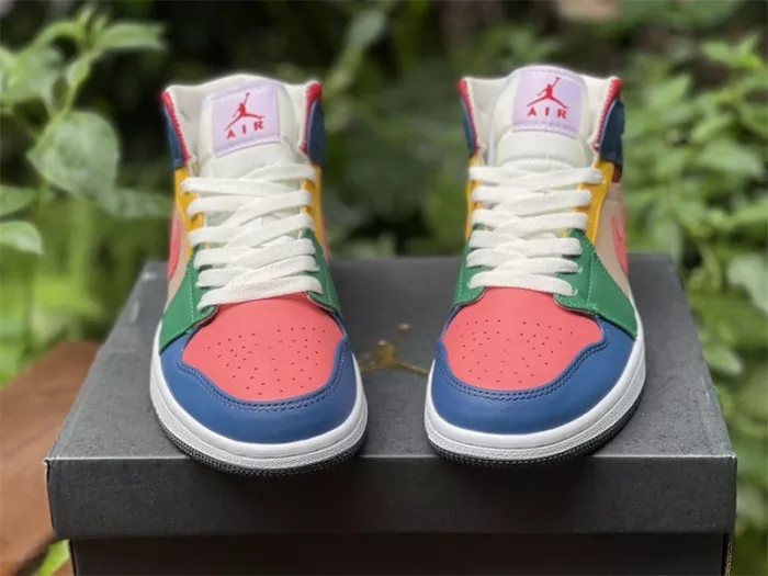 Authentic Air Jordan 1 Mid Rainbow