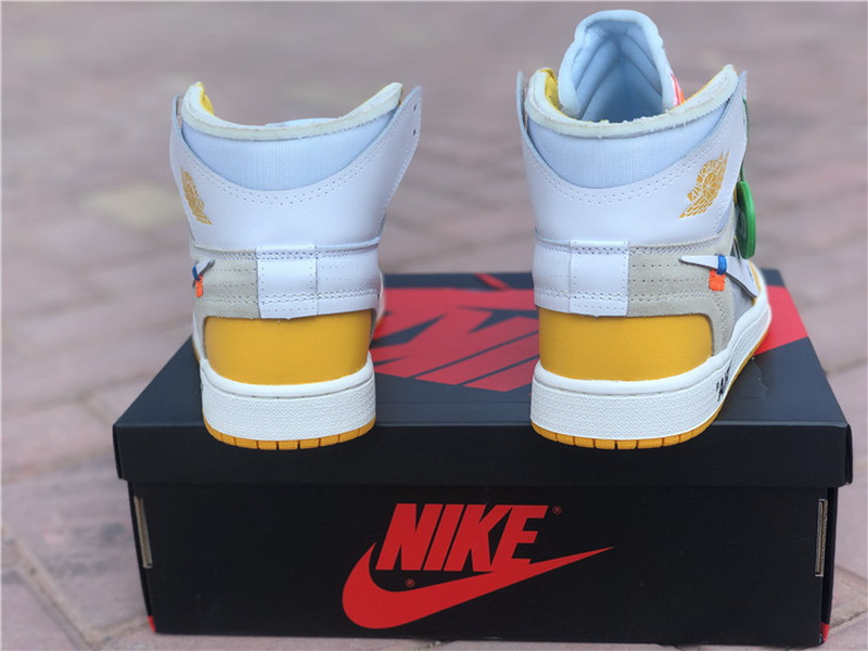 Authentic Off White x Air Jordan 1 White Yellow